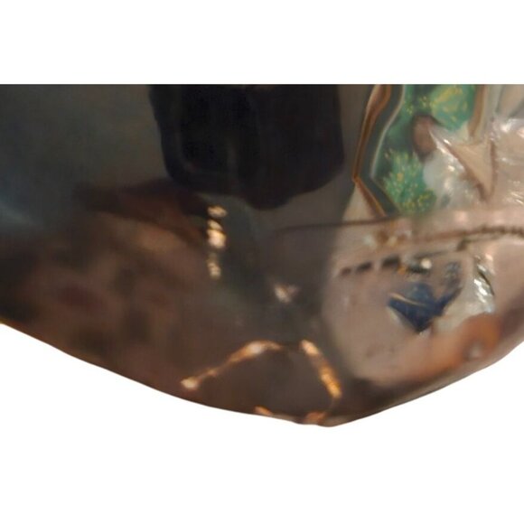 STEINBÖCK ENAMELED PLATE Dancing Woman Made in Austria w/ Stand 9.5x7 Read - Picture 7 of 10